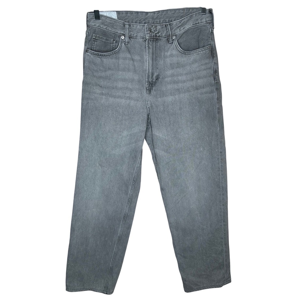 H&M Loose Ample Grey Wash Denim Jeans Mens Size 32/32 Relaxed Fit‎ Grunge Baggy